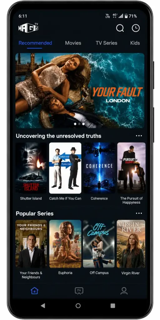 Magis TV - Contenido recomendado